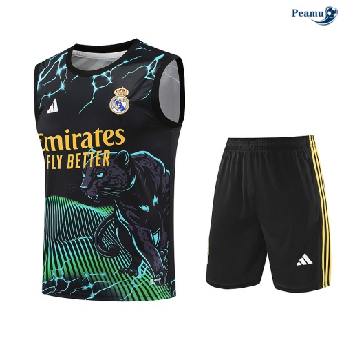 Acquistare Kit Maglia Formazione Real Madrid Canotta + Pantaloncini nero 2024-2025