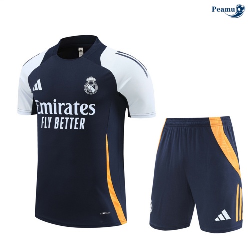Fornire Kit Maglia Formazione Real Madrid + Pantaloncini blu marino 2024-2025