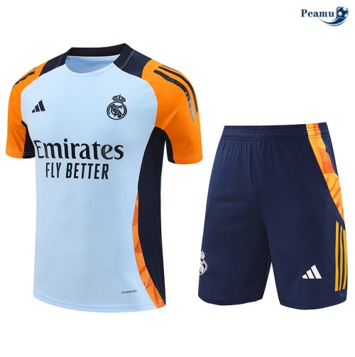 Sconto Kit Maglia Formazione Real Madrid + Pantaloncini blu 2024-2025