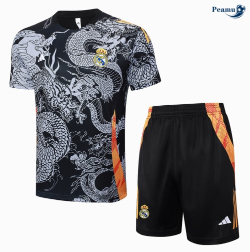 Nuove Kit Maglia Formazione Real Madrid + Pantaloncini nero 2024-2025