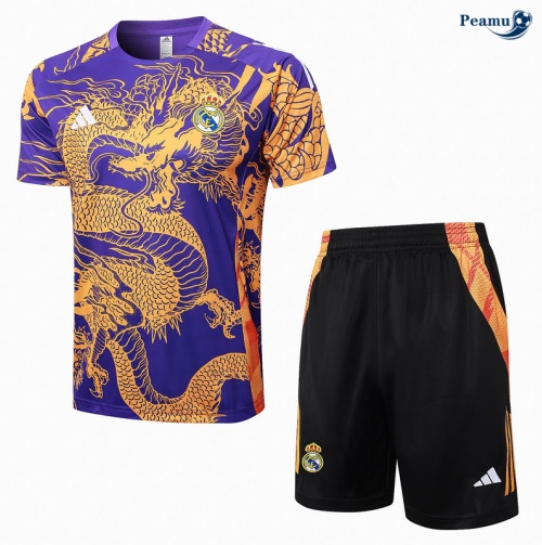 Promozionale Kit Maglia Formazione Real Madrid + Pantaloncini viola 2024-2025