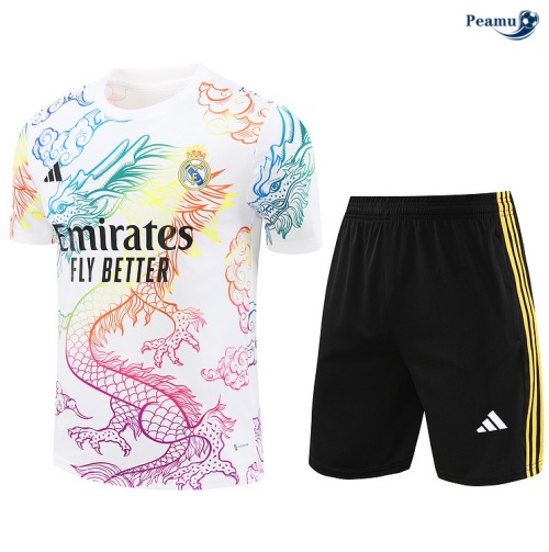 Acquistare Kit Maglia Formazione Real Madrid + Pantaloncini bianco 2024-2025