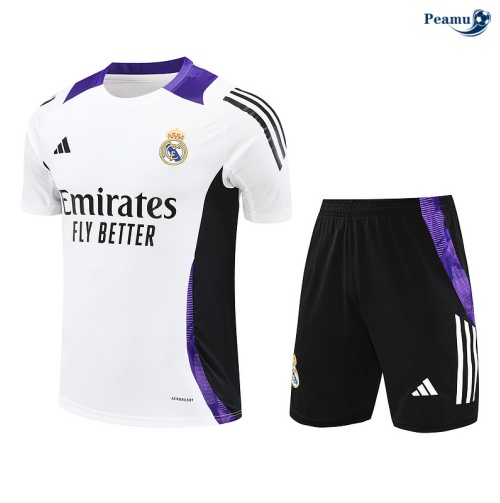 Negozio Kit Maglia Formazione Real Madrid + Pantaloncini bianco 2024-2025