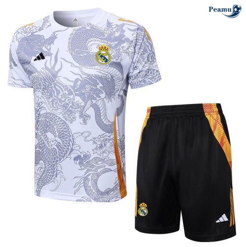 Scelta Kit Maglia Formazione Real Madrid + Pantaloncini bianco 2024-2025