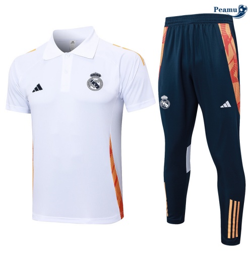 Acquistare Kit Maglia Formazione Real Madrid Polo + Pantaloni bianco 2024-2025