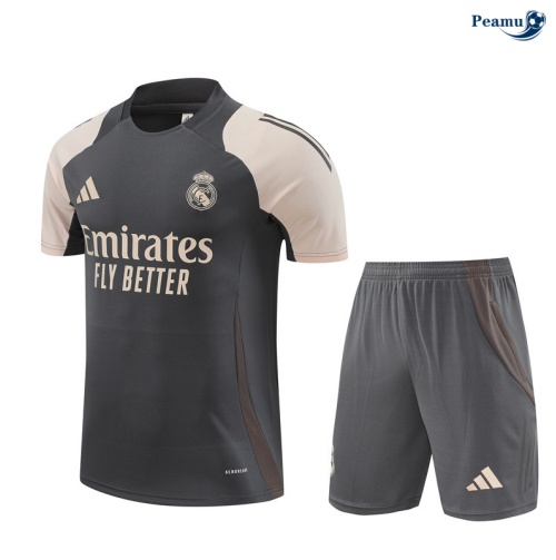 Sconto Kit Maglia Formazione Bambino Real Madrid + Pantaloncini grigio scuro 2024-2025