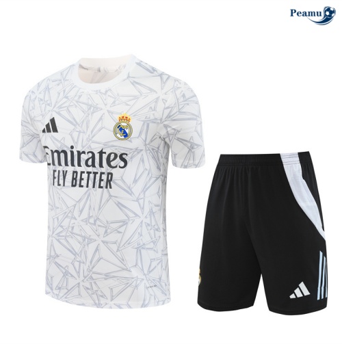Creare Kit Maglia Formazione Bambino Real Madrid + Pantaloncini bianco 2024-2025