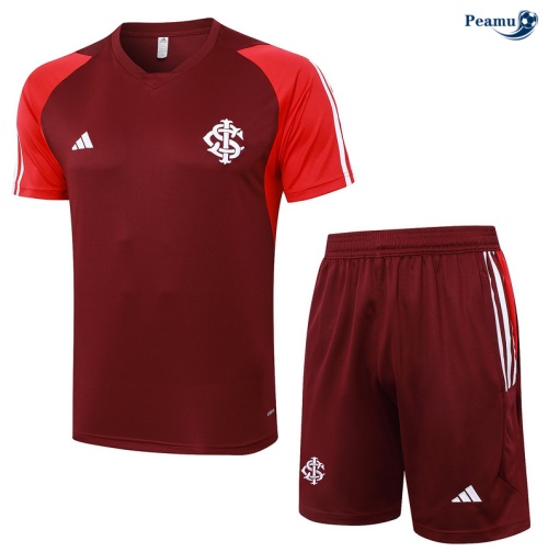 Fornire Kit Maglia Formazione SC Internacional + Pantaloncini rosso granate 2024-2025