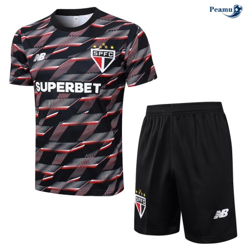 Nuove Kit Maglia Formazione Sao Paulo + Pantaloncini nero 2024-2025