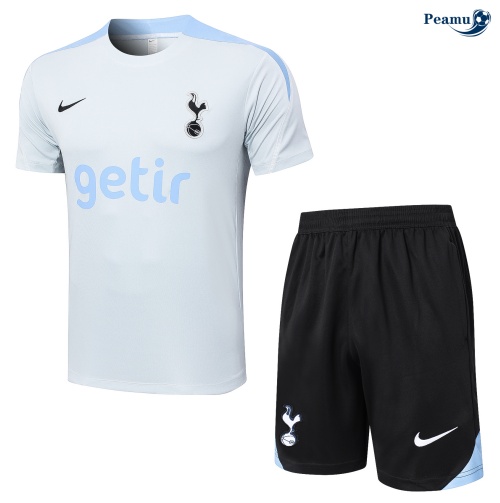 Vendere Kit Maglia Formazione Tottenham Hotspur + Pantaloncini grigio claro 2024-2025