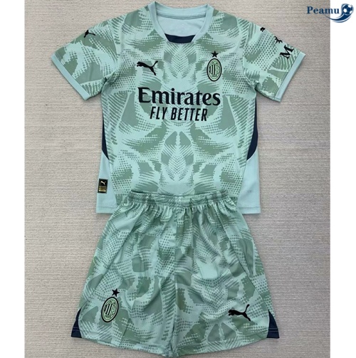 Negozio Maglia Calcio AC Milan Bambino portiere Verde 2024-2025