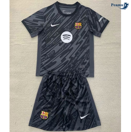Promozionale Maglia Calcio Barcellona Bambino portiere nero 2024-2025