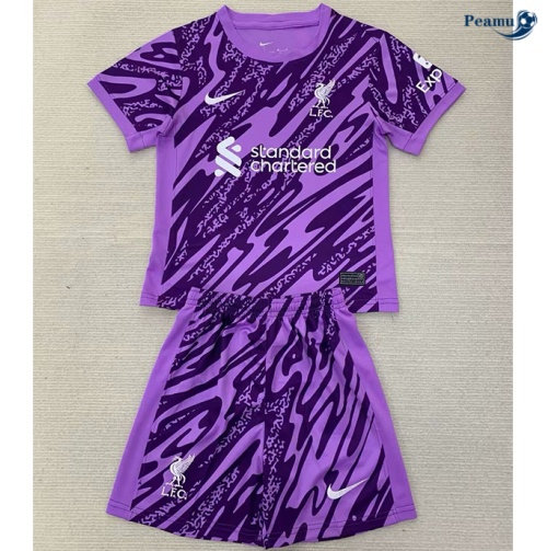 Prezzo Maglia Calcio Liverpool Bambino portiere Violeta 2024-2025
