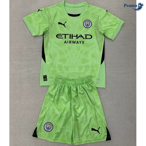 Vendita Maglia Calcio Manchester City Bambino portiere Verde 2024-2025