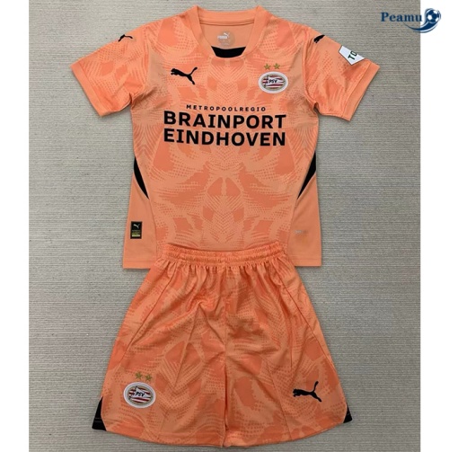 Collezione Maglia Calcio PSV Eindhoven Bambino portiere colore arancione 2024-2025