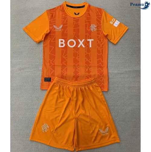 Nuove Maglia Calcio Rangers FC Bambino portiere colore arancione 2024-2025