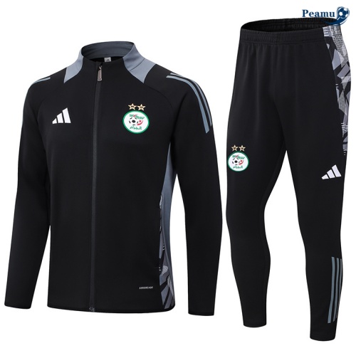 Promozionale Tuta Calcio giacca Algeria nero 2024-2025
