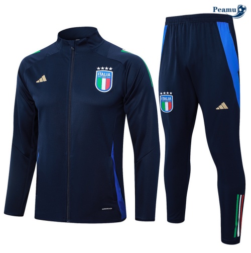 Creare Tuta Calcio giacca Italia blu marino 2024-2025