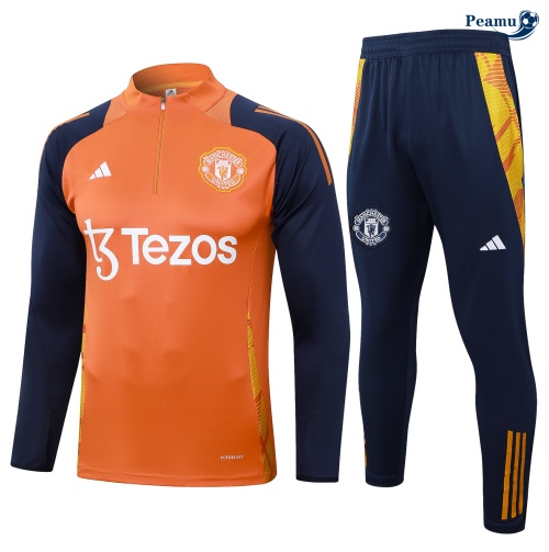 Acquistare Tuta Calcio Manchester United colore arancione 2024-2025