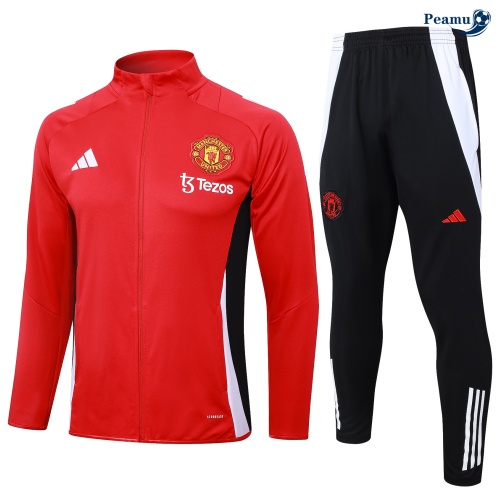 Promozionale Tuta Calcio giacca Manchester United rosso 2024-2025