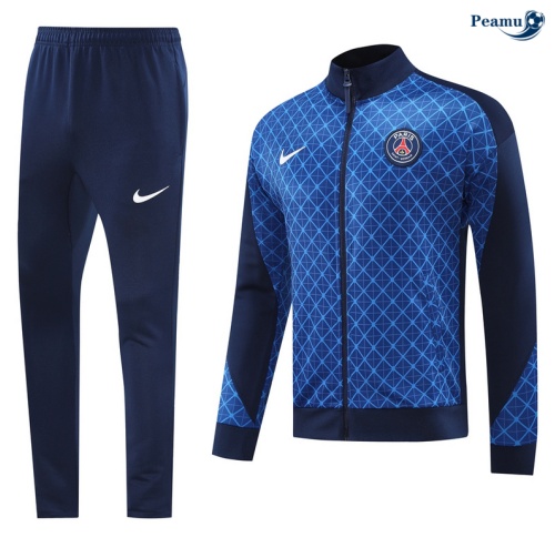 Nuove Tuta Calcio giacca PSG blu marino 2024-2025