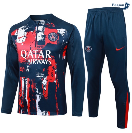 Negozio Tuta Calcio PSG blu marino 2024-2025