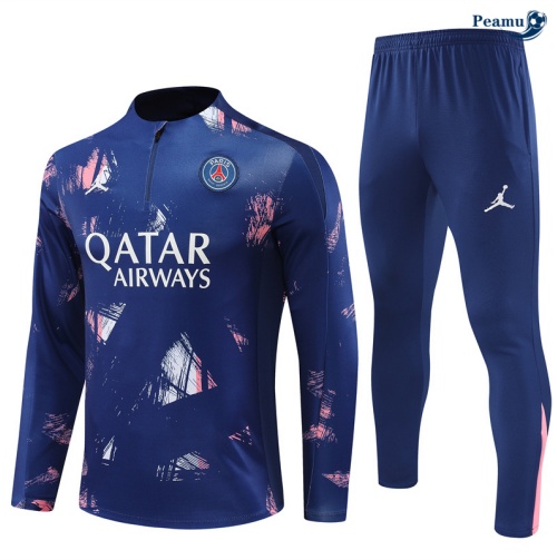 Vendita Tuta Calcio PSG blu marino 2024-2025