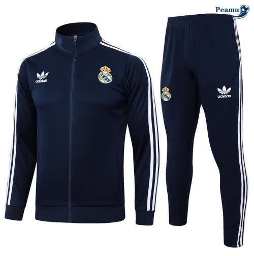 Nuove Tuta Calcio giacca Real Madrid blu marino 2024-2025