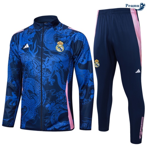 Acquistare Tuta Calcio giacca Real Madrid blu marino 2024-2025