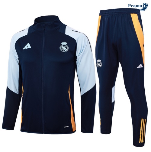 Negozio Tuta Calcio giacca Real Madrid blu marino 2024-2025