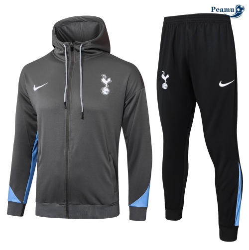 Collezione Tuta Calcio - Felpa con cappuccio Tottenham Hotspur grigio 2024-2025