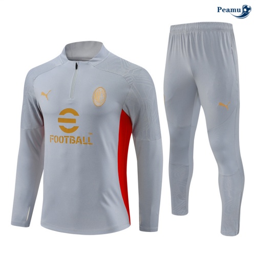 Shopping Tuta Calcio Bambino AC Milan grigio 2024-2025