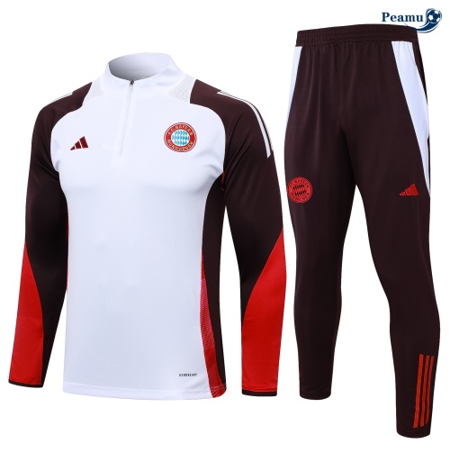 Nuove Tuta Calcio Bambino Bayern Monaco bianco 2024-2025