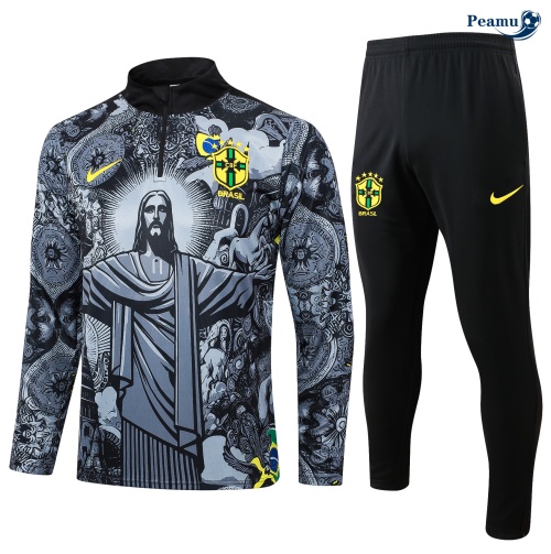 Shopping Tuta Calcio giacca Bambino Brasile nero 2024-2025