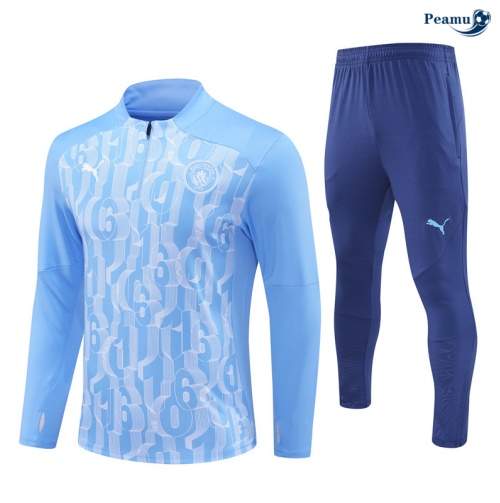 Nuove Tuta Calcio Bambino Manchester City azzurro 2024-2025