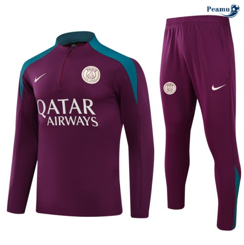Sconto Tuta Calcio Bambino PSG rosso granate 2024-2025