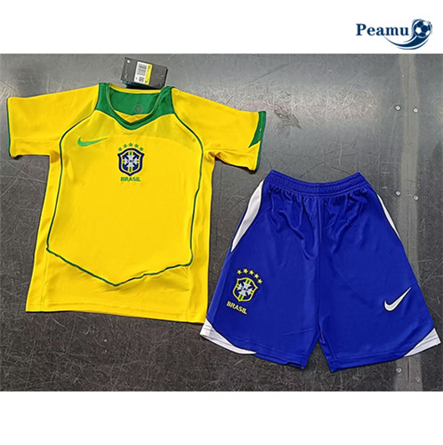 Acquista Classico Maglie Calcio Brasile Bambino Prima 2004