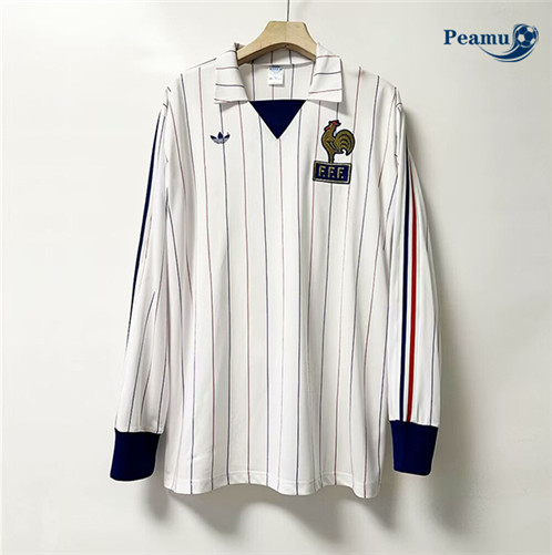 Comperare Classico Maglie Calcio Francia Seconda Manica lunga 1980-82