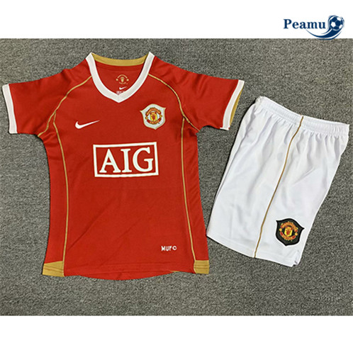 Grossista Classico Maglie Calcio Manchester United Bambino Prima 2006-07