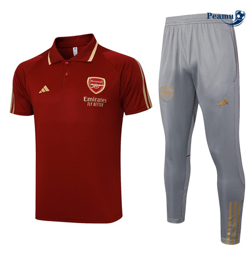 Shopping Maglia Calcio Arsenal Polo + Pantaloncini carminio 2024-2025