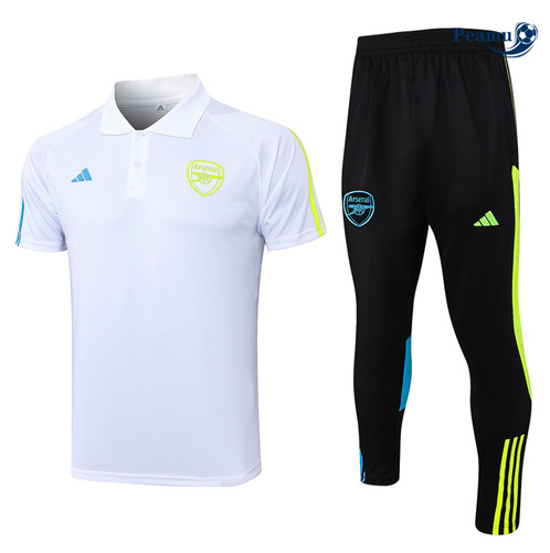 Sconto Maglia Calcio Arsenal Polo + Pantaloncini Bianco 2024-2025