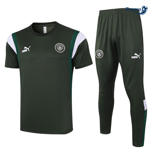 Prezzo Maglia Calcio Manchester City Polo + Pantaloncini verde scuro 2024-2025