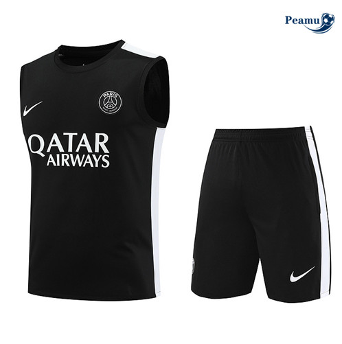 Negozio Maglia Calcio Paris PSG Canotta + Pantaloncini Nero 2024-2025