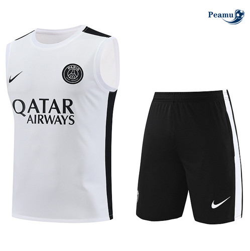 Grossista Maglia Calcio Paris PSG Canotta + Pantaloncini Bianco 2024-2025