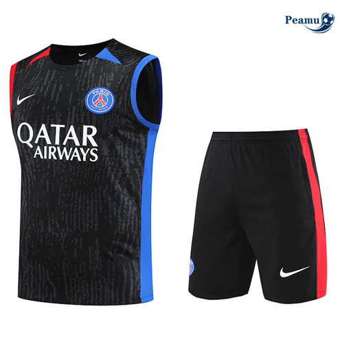 Prezzo Maglia Calcio Paris PSG Canotta + Pantaloncini Nero 2024-2025