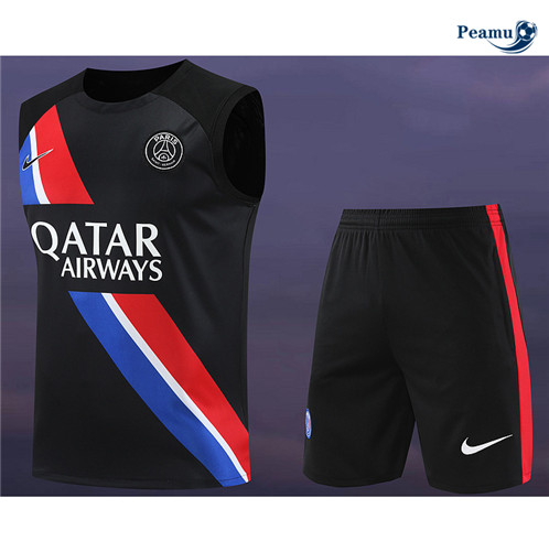 Collezione Maglia Calcio Paris PSG Canotta + Pantaloncini Nero 2024-2025