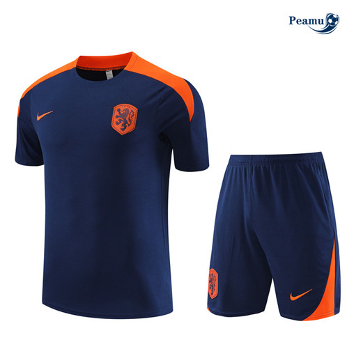 Acquista Maglia Calcio Paesi Bassi Bambino + Pantaloncini Blu reale 2024-2025-2024-2025