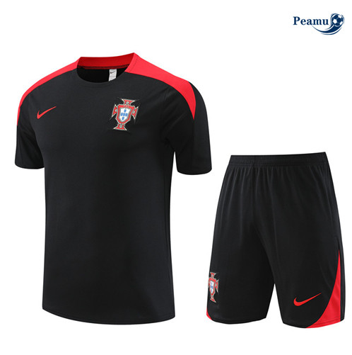 Nuove Maglia Calcio Portogallo + Pantaloncini Nero 2024-2025-2024-2025
