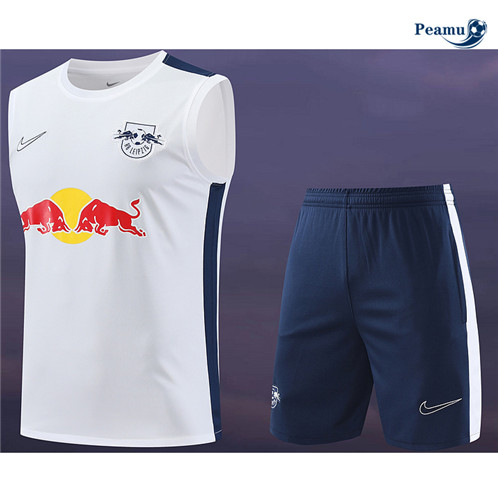 Offrire Maglia Calcio RB Leipzig Canotta + Pantaloncini Bianco 2024-2025