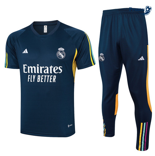 Comperare Maglia Calcio Real Madrid Polo + Pantaloncini blu navy 2024-2025